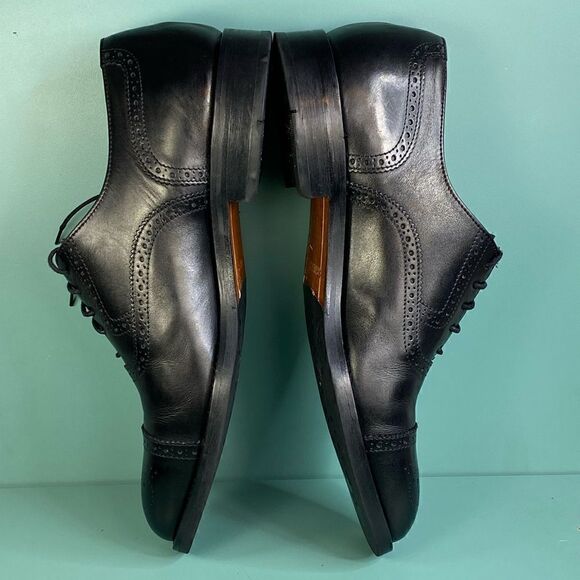 Daniel Cremieux Black Leather Oxford men dress shoes  size 8.5 main image 5